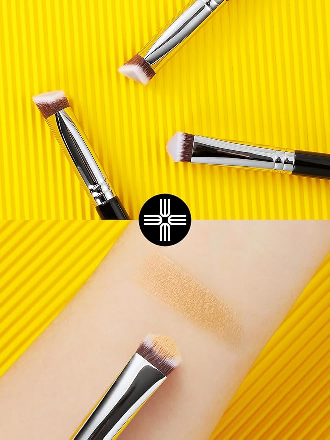EIGSHOW Concealer Brush Under Eye, Small Triangle Brushes for Precise Coverage Dark Circles Blemishes Acne, Blending Cream and Liquid (F658)-VivaGrace Women