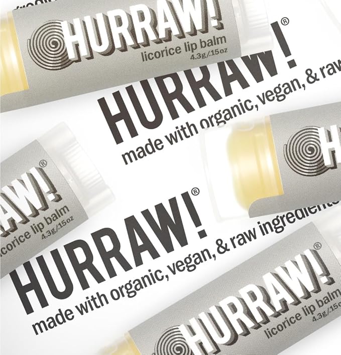 Hurraw! Licorice Lip Balm, 2 Pack: Organic, Certified Vegan, Cruelty and Gluten Free. Non-GMO, 100% Natural Ingredients. Bee, Shea, Soy and Palm Free. Made in USA-VivaGrace Women
