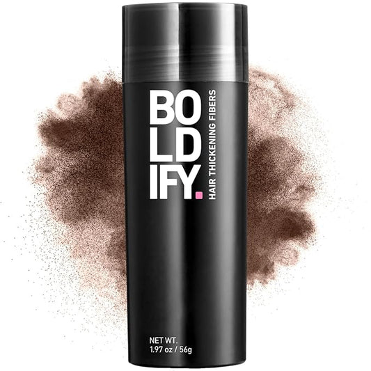 BOLDIFY Hair Fibers (56g) - Fill In Thinning and Fine Hair for an Instantly Fuller, Thicker Look - 14 Shades for Women & Men - Medium Brown-VivaGrace Women