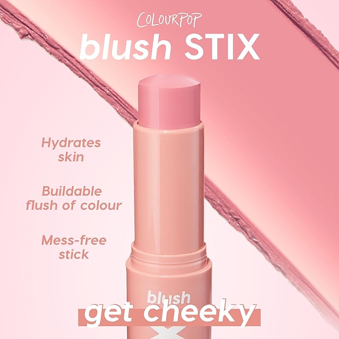 ColourPop Blush Stix - Cream Blush Stick with a Blendable, Hydrating Formula and Natural, Skin-Like Finish - Buildable Cream Blush for Cheeks, Eyes & Lips - 25/8 (0.28 oz)-VivaGrace Women
