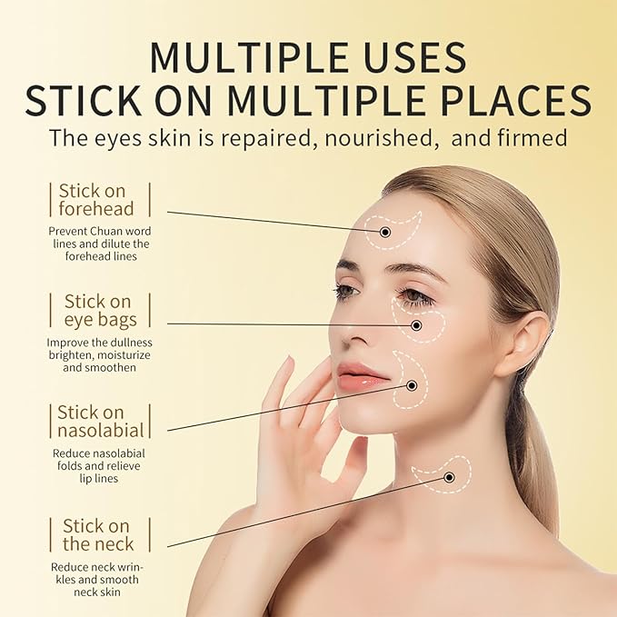 Eakroo 30 Pairs Golden Under Eye Patches, 24k Gold Under Eye Mask Eye Patches for Puffy Eyes, Eye Masks for Dark Circles and Puffiness, Reduces Wrinkle, Fine Lines and Eye Bags, Nourish Skin-VivaGrace Women