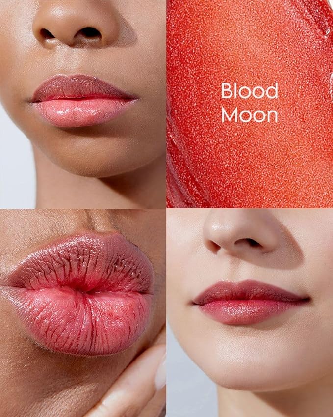 ieró Beauty Moonkissed Luminous PH Tinted Lip Balm w/Shea Butter & Vitamin E, Lip Care Moisturizer, Lip Plumper for Soft & Supple Lips, Paraben Free, Vegan, Sheer Red w/Copper-Red Shimmer-VivaGrace Women