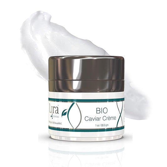 Lira Clinical BIO Caviar Crème - Daily Hydrating Facial Moisturizer with Advanced Peptide Complex and Vitamin C - Night Cream for Dry Skin - Travel Size Nourishing Cream for Skincare Routine - 1 oz-VivaGrace Women