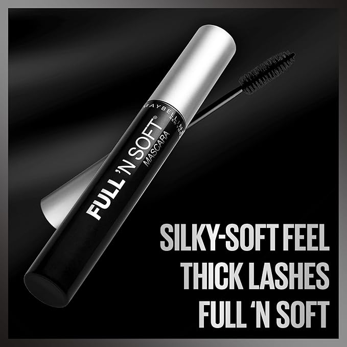Maybelline New York Full 'N Soft Washable Mascara, Very Black, 1 Count