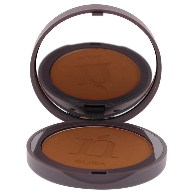 PUPA Milano Natural Side Bronzing Powder 003 Intense Bronze - Add Warmth and Glow to Skin - Easy Blending Bronzer Contour Makeup Powder to Brighten Complexion - 99.9% Natural Formula - 0.28 oz-VivaGrace Women