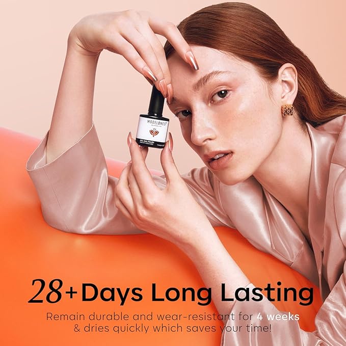 modelones Chameleon Gel Nail Polish Set, 6 Colors Fall Gel Polish Kit Nude Brown Glitter Shimmer Soak Off LED Nail Lamp Gel Nail Kit Home Gift DIY Salon For Women Girl-VivaGrace Women