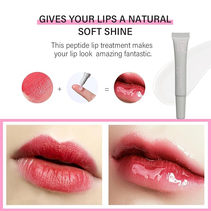 Lip Glowy Balm,Hydrating Moisturizing Lip Balm for Dry Cracked Lips,Sheer Tint Color,Shiny Glossy,Long Lasting Lip Moisturizer Nourishing Lip Care Lip Repair Gel Peptide Lip Treatment ChapStick-04#-VivaGrace Women