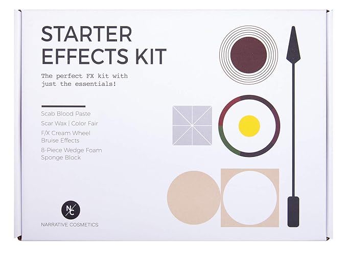 Starter Effects Kit, 6-Color Bruise Wheel, Scar Wax, and Scab Blood Paste, Professional SFX Makeup Set With Applicators-VivaGrace Women