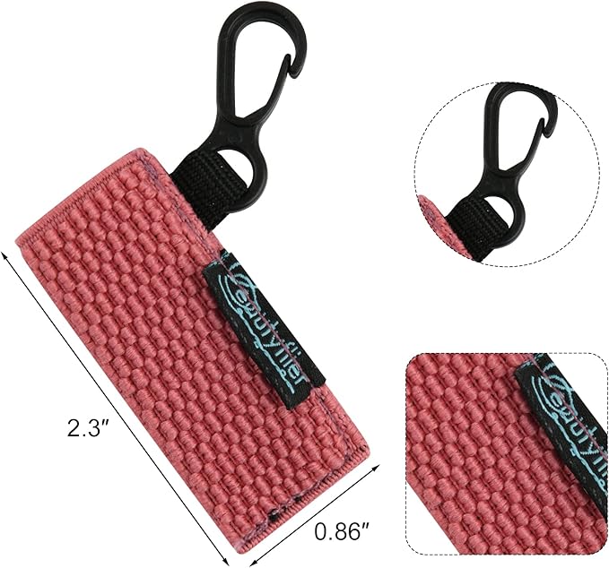 Beautyflier Keychain, Lip Balm Holder for Burts Bees Chapstick - 5pcs, Elastic, Stylish, Unique Designs, Attractive Color, Clip On, Lightweight, Red, Blue, Pink-VivaGrace Women