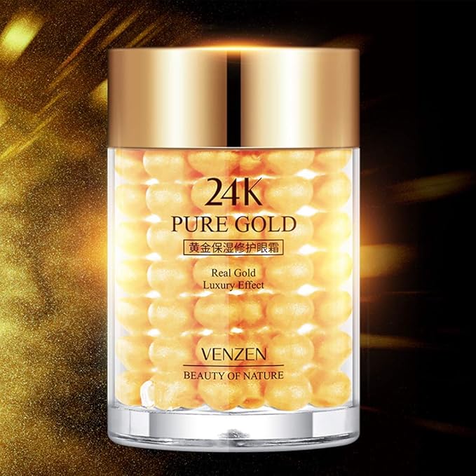 VENZEN Pure 24K Gold Eye Cream Real Luxury Effect Beauty Of Nature Nourishment Hydrating 30g-VivaGrace Women