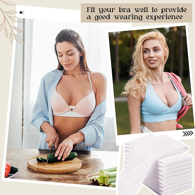 Toulite 10 Pcs Cotton Bra Liners 3 Layer Rectangle Under Bra Pads Sweat Liners for Women Sweating Supplies-VivaGrace Women
