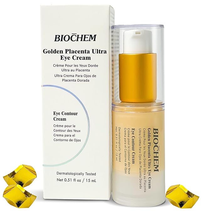 Golden Placenta Ultra Eye Cream - 0.51 fl oz / 15 ml, Luxury Eye Contour Treatment for Wrinkles and Dark Circles-VivaGrace Women