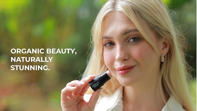 3 in 1 Natural Ingredient 90% Organic Blusher Stick For Lips, Eyes, & Cheeks, Hydration And Natural Beauty Apply directly And Blend With Fingertips, Small Enough to Carry (REDDEN)-VivaGrace Women