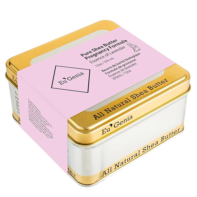 Eu'Genia Pregnancy Formula (Lavender, 12oz), 100% Pure Unrefined Ghanaian Shea, Premium Moisturizer Helps Prevent Stretch Marks, for All Skin & Hair Types-VivaGrace Women