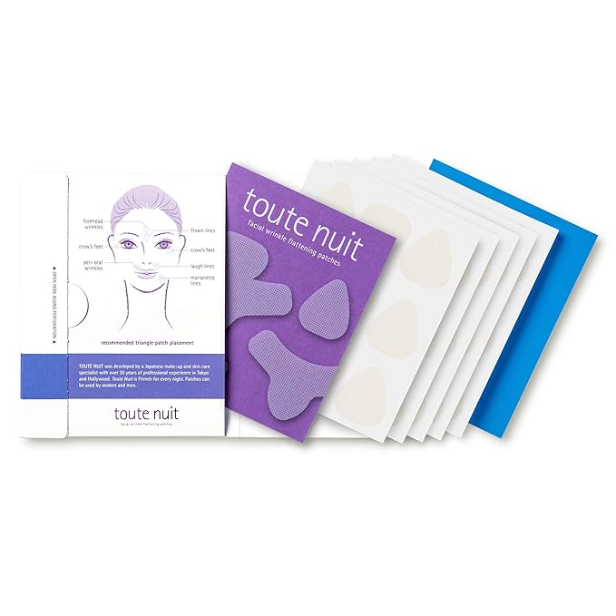 Toute Nuit Wrinkle Patches – Triangle – Face Tape for Forehead, Eyes & Lips – Hypoallergenic Anti Wrinkle Patches – 45 Count, Made in USA-VivaGrace Women