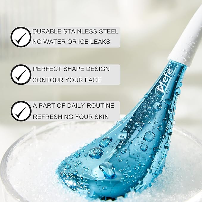 Cryo Sticks for Face, Ice Globes Cryo Globes for Facials, Esthetician Supplies Gifts, Unbreakable Stainless Steel Ice Roller Cooling Spa Balls with Storage Case-VivaGrace Women