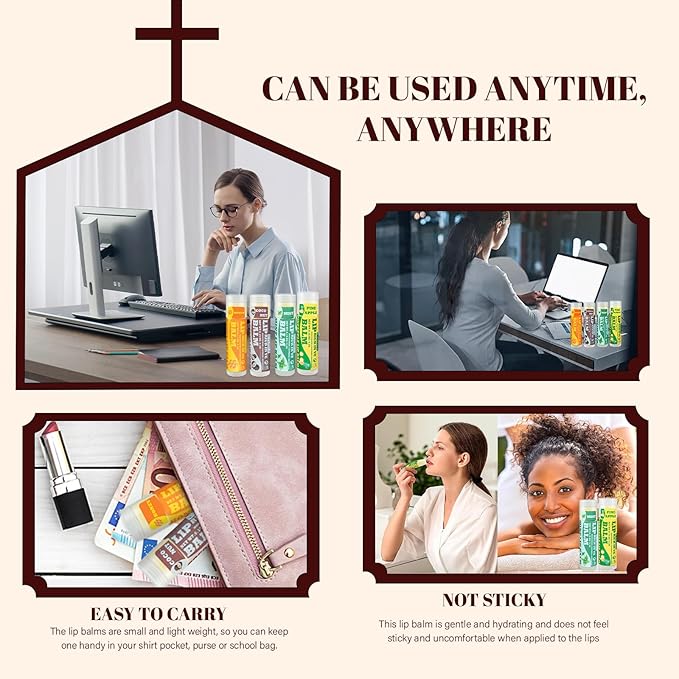 Lip Balm Variety Pack - 9 Delicious Flavors - Natural Lip Balm in Bulk with Vitamin E and Coconut Oil - Moisturizing, Soothing, and Repairing Dry and Chapped Lips-VivaGrace Women