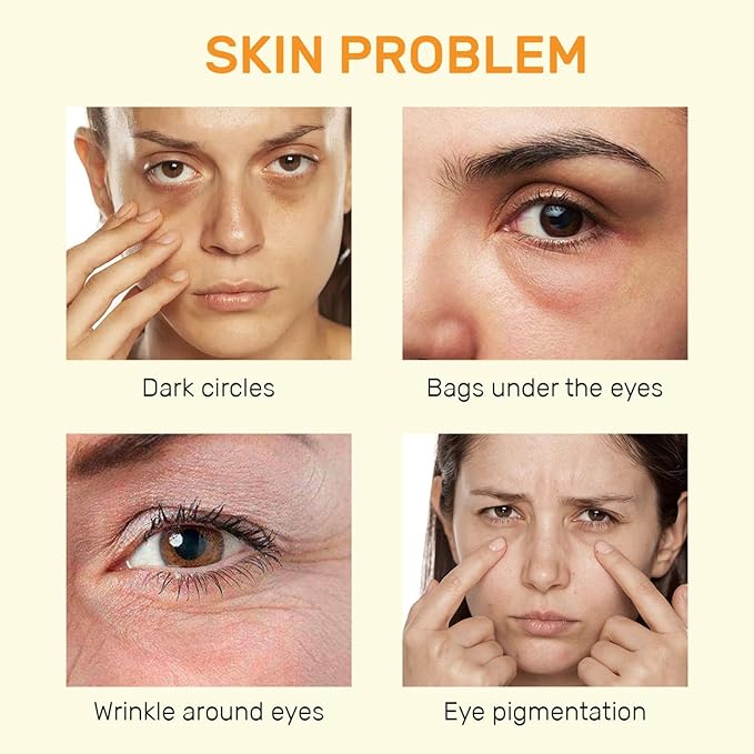 Vitamin C Eye Cream For Dark Circles, Under Eye Cream Anti Wrinkles For Reduce Puffiness And Bags Fine Lines, Wrinkles, Hydrating Eye Lifting Skin Care Anti Aging Eye Cream(0.7 FL.Oz)-VivaGrace Women