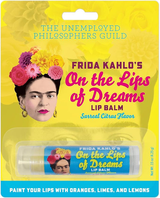 Frida Kahlo's On the Lips of Dreams Lip Balm Tube, Citrus Flavored - Cruelty-Free and Made in the USA from Natural and Imported Ingredients-VivaGrace Women