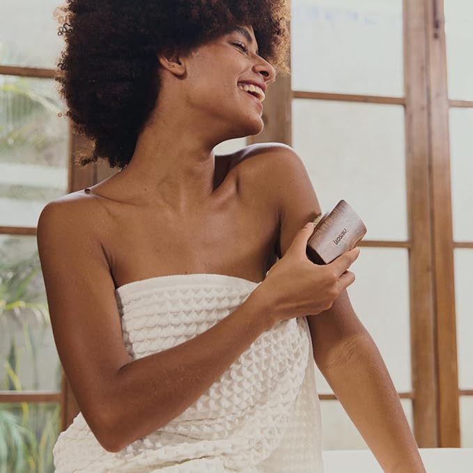 Luxury Natural Walnut Wood Boar Bristle Body Brush | Exfoliating & Detoxifying for All Skin Type | Sweeps Away Dead Skin Cells for Luminous, Smooth Skin | for Wet and Dry Use (Handheld)-VivaGrace Women