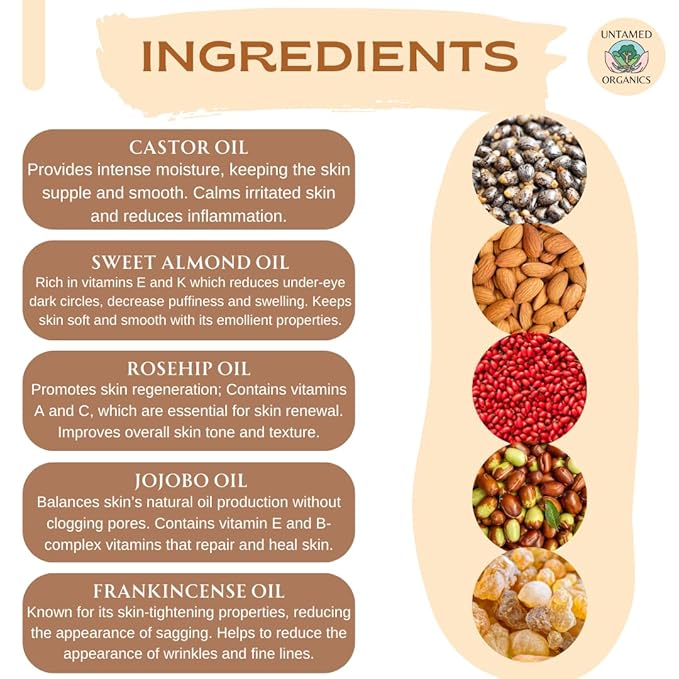 Youth Elixir - Roll On Facial Serum For Under Eyes and Face with Certified Organic, Cold Pressed, Hexane Free Castor, and Frankincense Oil - Miracle Anti-Aging Oil 10mL-VivaGrace Women