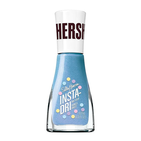 Sally Hansen Insta-Dri X Hershey's Cookies 'n' Creme Eggs, Sprout & Sparkle, Quick Dry, Long Lasting, Streak-Free Shine, Blue Nail Polish, 0.31 fl oz.