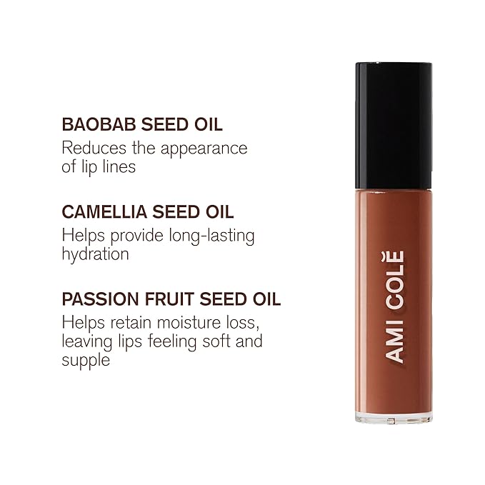AMI COLÉ Hydrating Lip Treatment Oil 3in1 multitasker for your lips (Excellence), tinted lip gloss, hydrating lip gloss, moisturizing, natural-VivaGrace Women
