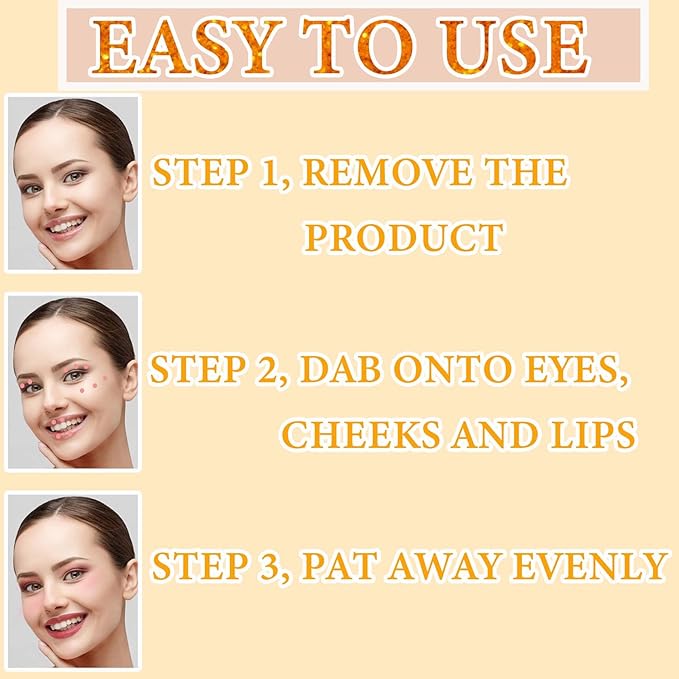 3 PCS Cream Contour Blush Stick,Long Lasting Waterproof Blush Stick for Cheeks&Lips Multipurpose Face Highlighting Concealing Cream,Shimmer Contour Stick Makeup for Women-VivaGrace Women