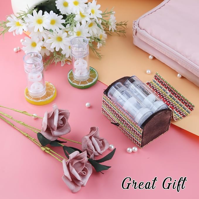 12 Pieces 15g Clear Plastic Deodorant Containers,Empty 1/2 oz Travel Lip Balm Tubes,Refillable Twist-UP Solid Perfume Tubes,Lipstick Tubes for DIY-VivaGrace Women