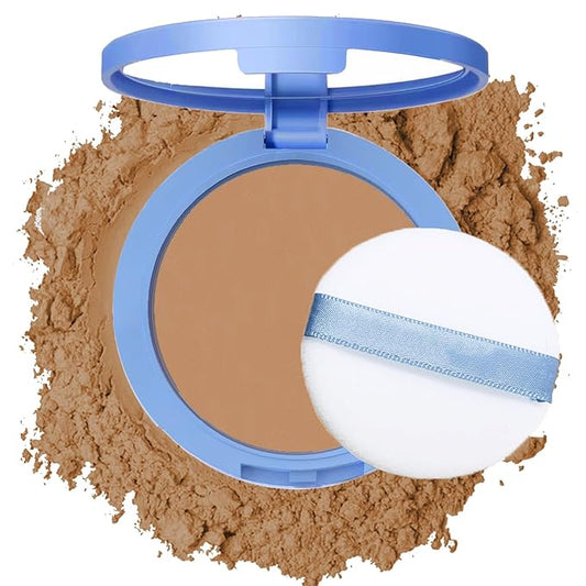 Oil Control Face Pressed Powder,Matte Smooth Flawless Setting Powder Makeup,Waterproof Long Lasting Finishing Powder,Cruelty Free Lightweight Face Cosmetics,0.35Oz(CAPPUCCINO)-VivaGrace Women