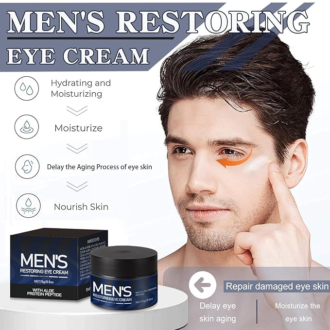 Men's Restoring Eye Cream Under Eye Cream for Dark Circles & Puffiness, Delay Aging Process of Eye Skin, Hydrating & Moisturizing, Reduces Puffiness, and Fine Lines-VivaGrace Women