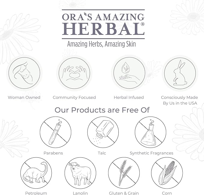Ora's Amazing Herbal, Eczema Treatment, Touchy Skin Salve, Ultra Healing Body Butter, Organic Calendula for Skin, Herbal Salves, Unscented Skin Care-VivaGrace Women