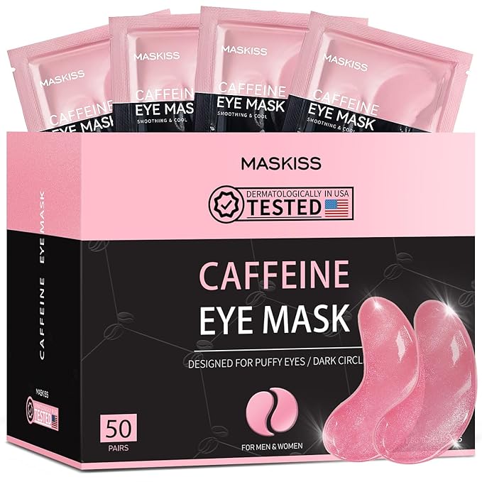 Under Eye Patches (50 Pairs), Caffeine Eye Masks for Dark Circles Puffy Eyes Undereye Bags, Collagen Eye Patches for Wrinkles and Puffiness, Skin Care Gift for Her-VivaGrace Women