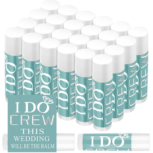 24 Pcs Bachelorette Lip Balm I Do Crew Wedding Party Gifts Bachelorette Lip Balm Gift Wedding Favors for Bachelorette Wedding Party Guest Supplies (Green)-VivaGrace Women