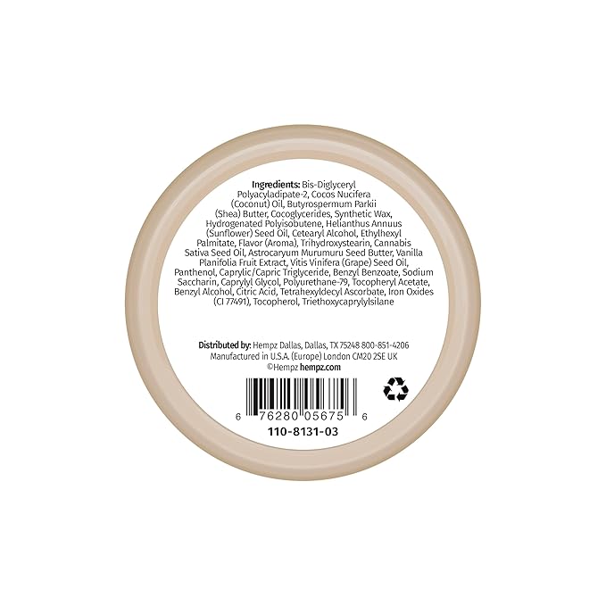 Hempz Hydrating Lip Sleeping Mask - Whipped Vanilla (.95 Oz.) | Overnight Hydrating Lip Balm for Dry Lips, Lip Repair, Chapped Lip Treatment & Nourishment for Women-VivaGrace Women