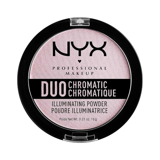 NYX PROFESSIONAL MAKEUP Duo Chromatic Illuminating Powder, Lavender Steel-VivaGrace Women