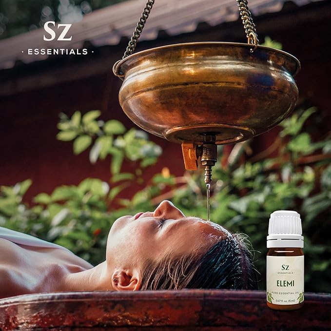 Elemi Essential Oil (Canarium Luzonicum) - 100% Pure and Undiluted - Fresh, Citrusy & Spicy Scent with Subtle Balsamic and Peppery Undertones - Therapeutic Grade & Vegan -0.17 oz (5ml)-VivaGrace Women