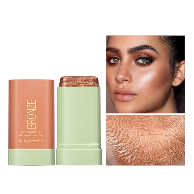 Blush Stick, Cream Blush Stick for Cheeks & Lips, Blendable Long-Lasting Multi-Use Contour Stick & Highlighter Makeup (RICH GLOW)-VivaGrace Women