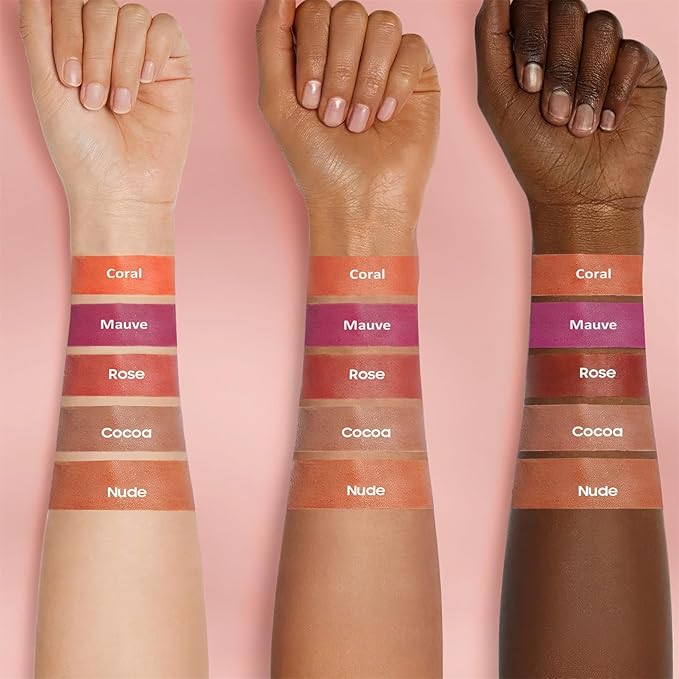 Lip Stain Peel Off, Lip Liner Moisturizing Long-Lasting & Waterproof, Transfer Proof & Plumping, Non-Stick Cup, Rose Color-VivaGrace Women