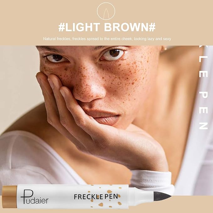 Freckle Pen 2 Colors Waterproof Lasting Natural Like Face Freckle Makeup Pen 2 Pcs 0.17 Fl Oz-VivaGrace Women