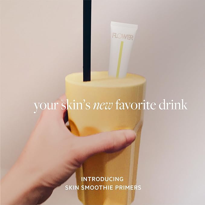 FLOWER BEAUTY By Drew Barrymore Skin Smoothie Radiant Glow Primer - Natural + Radiant Finish - Weightless Texture - Antioxidant-Rich + Silky Finish-VivaGrace Women