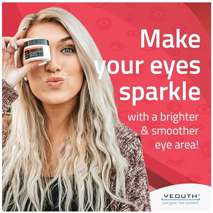 YEOUTH Retinol Eye Cream with Hyaluronic Acid, Hydrating Under Eye Cream for a Refreshed Appearance, Retinol Cream for Face, Eye Care 2oz-VivaGrace Women