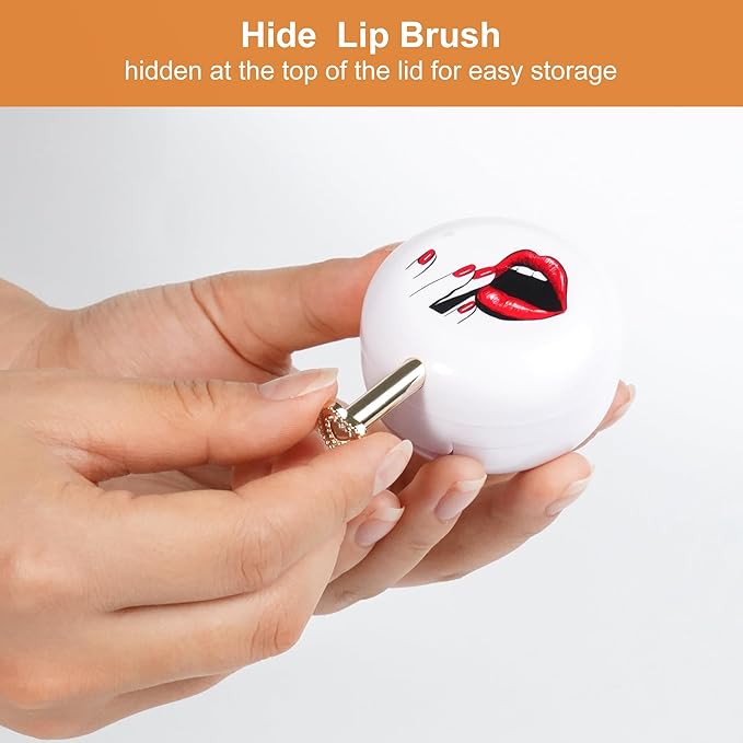 2 Pack Lip Balm Containers,Plastic Portable Empty Lip Balm Container with Mirror and Silicone Lip,Empty Lipstick Dispenser Box for Travel,Home-VivaGrace Women