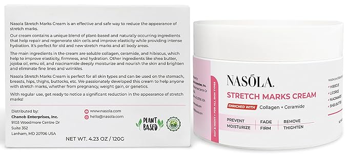 Stretch Mark Cream for Pregnancy, Eliminate and Prevent Deep Stretch Marks, Moisturizer Belly Cream for Pregnancy and Scars Removal With Enriched Collagen and Ceramide, 4.23 Oz-VivaGrace Women