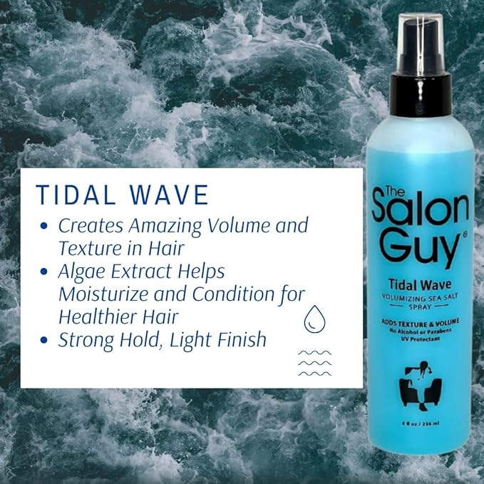THESALONGUY - Sea Salt Texturizing Spray for Volumizing Curly and Wavy Hair, Men & Women, Beach Waves Hair Spray with Kelp & Natural Ingredients - 2 Pack-VivaGrace Women