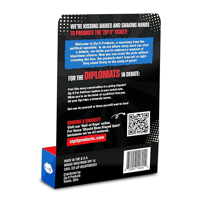 Zip It For Political Junkies Lip Balm - Saving Relationships One Swipe At A Time-VivaGrace Women