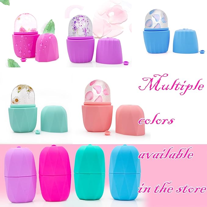 Ice Facial Cube Facial Beauty Ice Roller Skin Care Tools Ice Roller for Face and Eye Silicone Ice Mold for Face Beauty Ice Face Roller-VivaGrace Women