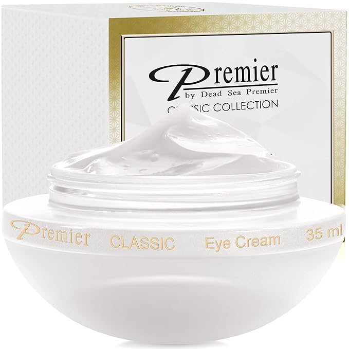 Premier Dead Sea Eye Cream, Age defying, Helps minimize wrinkles, Dark circles, sagging skin, Reduce bags, vitamin A & E, hyaluronic acid, anti-aging, Hypoallergenic, classic collection 1.2fl oz-VivaGrace Women