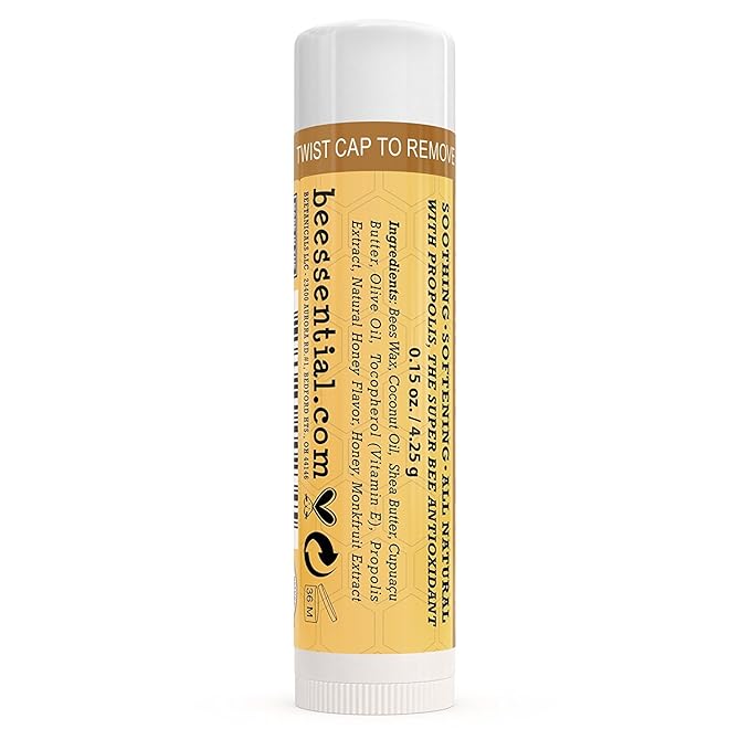 Beessential Natural Bulk Lip Balm, Honey, 18 Pack | For Men, Women, and Children. Great for Gifts, Showers, & More-VivaGrace Women