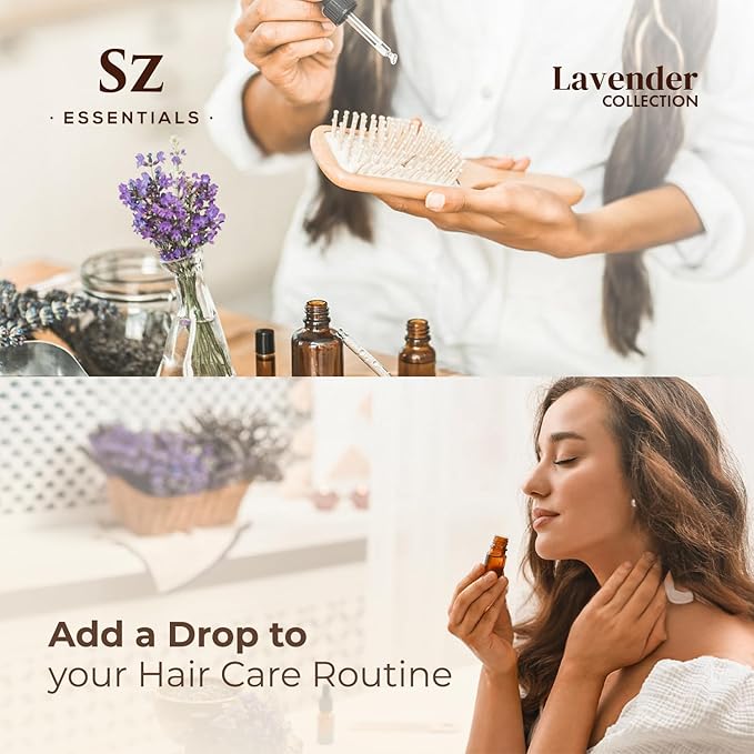 Lavender Essential Oils Collection - Grasse Lavender + High Altitude + Kashmir - Set of 3 Bottles (0.22 Fl Oz - 6.5ml Each)- 100% Pure, Natural & Undiluted - Therapeutic Grade & Vegan-VivaGrace Women